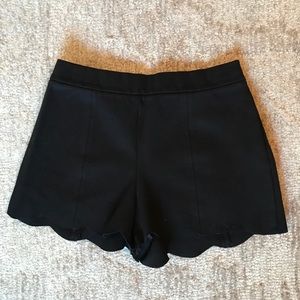 Cooperative black scalloped shorts